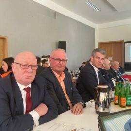 Mit Frank Inderthal und Bürgermeister Bernd Heine beim Delegiertentag der Jugendfeuerwehren im Feuerwehrverband Wetzlar e.V. in Waldsolms