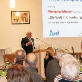 Gastredner Wolfgang Schuster beim Neujahrsempfang der IGD in Dutenhofen